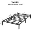 14 Inch Twin Bed Frame No Box Spring Needed, Heavy Duty Metal Platform Bed Frame Twin Size for Bedroom Easy Assembly, Noise Free, Black, Tiwn - 2 of 4