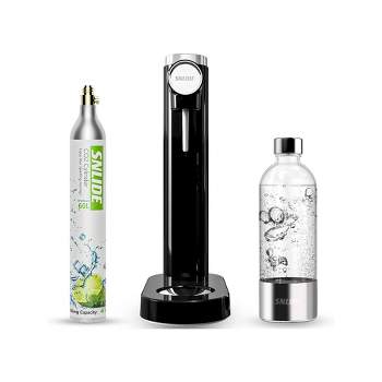 SNLIDE Easy to Operate Soda and Sparkling Water Maker Machine for Home with 1,000ML Pet Bottle, DIY Stickers, and 60L CO2 Exchange Carbonator