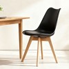 Okak Modern Style Minimalist-Design Home Dining Chairs for Kitchen Dining Room,Solid Frame Armless Seating Dining Chair Set of 4 - 3 of 4