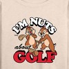 Women's - Disney - I'm Nuts About Golf Lightweight French Terry Wide Neck Long Sleeve Shirt - 2 of 4