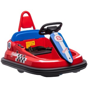 Aosom Bumper Car for Kids, 360° Rotation 6V Electric Ride on Bumper with Twins Motors, Music Horn and LED Lights, Safety Belt - 1 of 4