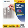 C-Line Self-Adhesive Ring Binder Label Holders Top Load 1-3/4 x 3-1/4 Clear 12/Pack 70025 - image 2 of 2