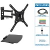 Mount-It! TV Mount with Shelf | Full Motion TV Wall Mount with Floating Entertainment Shelf | Single Stud Installation | Fits TVs Up to 55 Inches - 2 of 4
