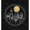 Harry Potter Hogwarts Line Art Moonrise Men's Black T-Shirt - 2 of 2