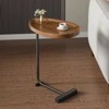 FONTOI End Tables Sofa Table Laptop Snack Stand, Nightstand for Living Room, or Modern Accent Table, Accent Side End Table, Black, 17.72"*11.8"*23.62" - 2 of 4