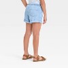 Girls' High-Rise Pull-On Denim Utility Shorts - Cat & Jack™ - 2 of 3