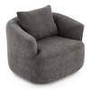 Merax 360° Swivel Barrel Accent Chair with A Throw Pillow - 4 of 4