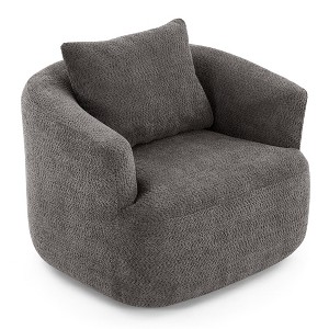 YOOCOZZ 360° Swivel Barrel Sofa Chair with Throw Pillow - 1 of 4