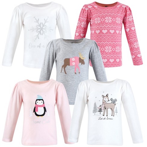 Hudson Baby Infant And Toddler Girl Long Sleeve T-shirts, Girl Winter  Animals, 12-18 Months : Target