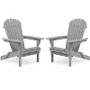 Okak Outdoor Adirondack Chair with Wooden Frame Set of 2, Foldable Outdoor Chair with FIxed Arms, Porch Chairs for Garden, Lawn, Backyard - 4 of 4