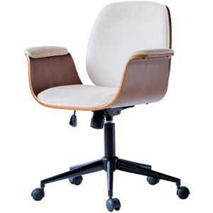 Nordlys Wood and Corduroy Adjustable Office Chair Modern Design Style Upholstery Bedroom - 1 of 4