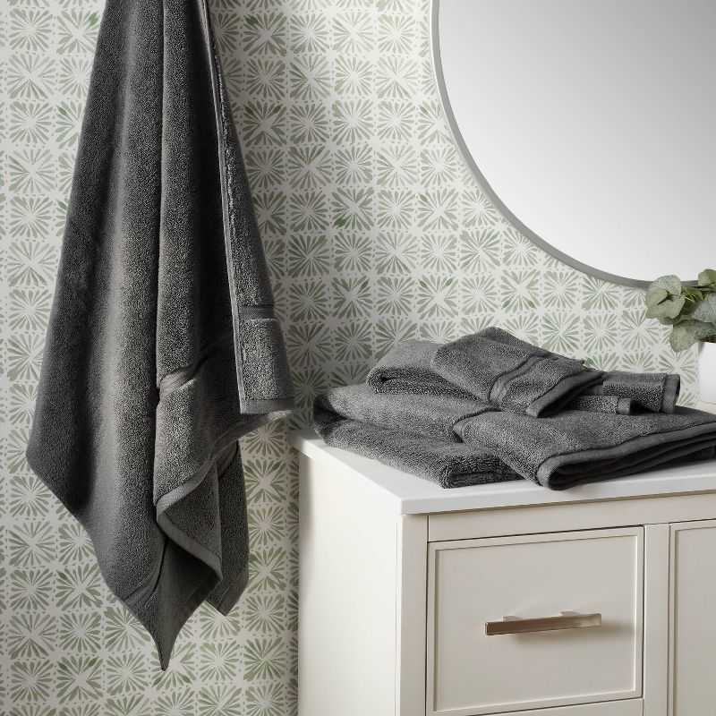 Oversized Spa Plush Bath Towel Dark Gray - Threshold&#8482;, 3 of 6