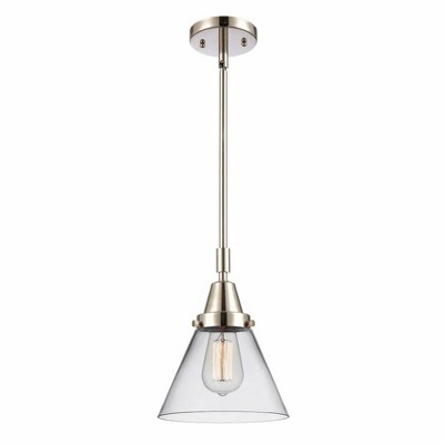 Cone - 1 Light Stem Hung Mini Pendant In Industrial Style-11.13 Inches Tall and 8 Inches Wide
