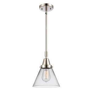 Cone - 1 Light Stem Hung Mini Pendant In Industrial Style-11.13 Inches Tall and 8 Inches Wide - 1 of 1