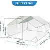 Acekool Large Metal Chicken Coop Outdoor Walk-In Poultry Cage with Waterproof UV Cover, Secure Door - 3 of 4