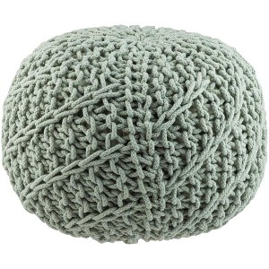 Livabliss Malmo 14"H x 20"W x 20"D Texture Mint Pouf - 1 of 4