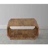 Royal Hampton Coffee Table Handcrafted Hollow Cube Shape Natural Brown Mango Wood, 30 Inch, Brown - 3 of 4