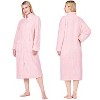 PAVILIA Womens Fluffy Housecoat Zip Robe, Faux Shearling Zipped Up Front Bathrobe, Plush Warm Zipper House Coat Lounger - 2 of 4