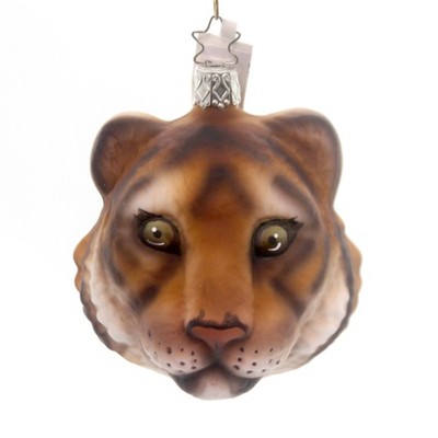 Inge Glas Jungle Tiger Largest Cat Ornament  -  Tree Ornaments