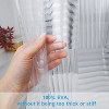 Aoibox Clear Shower Curtain with Geometric 3D Pattern, Heavy Duty Waterproof Liner for Bathroom, Includes 3 Weighted Magnets for Secure Fit - 3 of 4