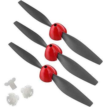 Top Race Spare Replacement Propellers, Pack of 3 Black/Red