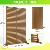 Metal Privacy Screen Outdoor 71"x47", Freestanding Decorative Privacy Fence Panel for Patio, Balcony, Deck, Garden, Indoor, Yellow - 3 of 4