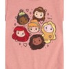 Girls' - Disney Princess - Kawaii Moana Tiana Ariel Belle Cinderella Rapunzel Fitted Short Sleeve Graphic T-Shirt - 2 of 4