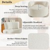Kumasinova 360° Swivel Chair with Adjustable Headrest, Berber Fleece  Accent Chair, Upholstered Accent Barrel Chair, Round Sofa Chair for Living Room - 4 of 4