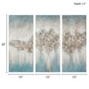 VisioGear 3PCS Heavily Embellished Canvas Wall Art Set, Wall Decor for Hallway Office Wall Decor, Multicolor, 35"*15"*1.5" - 3 of 4