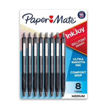 Paper Mate Ink Joy 8pk 300RT Ballpoint Pens 1.0mm Black