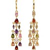 Vuskdtei18K Gold Plated Flower Dangle Earrings for Women, Hypoallergenic Cubic Zirconia Earrings, Elegant Chandelier Drop Earrings - 2 of 4