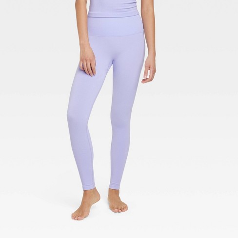 Women's Seamless High-rise Rib Leggings - All In Motion™ Lilac Purple S :  Target