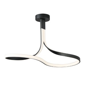ET2 Lighting Serpentine 1 - Light Semi-Flush Mount in  Black - 1 of 4