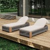 Christopher Knight Home Lariya Outdoor Adjustable Acacia Wood and Rope Chaise Lounge with Water-Resistant Cushions (Set of 2) - 2 of 4