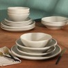 Gibson Elite Island Cove 16 Piece (Service for 4) Plates and Bowls Reactive Glaze Organic Round Dishes Stoneware Ceramic Dinnerware Set - 4 of 4