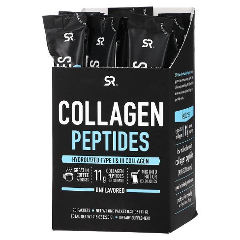 Sports Research Collagen Peptides, Hydrolyzed Type I & III Collagen,  Unflavored, 3.9 oz (110.7 g)