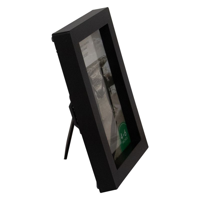 Northlight 7.25" Solid Rectangular 4" x 6" Photo Picture Frame with Easel Back - Matte Black, 4 of 6