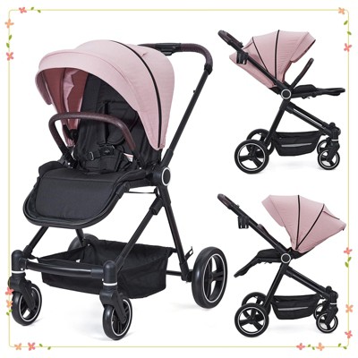 2-in-1 Pushchair Reversible Infant seat, Bassinet with one-Hand Folding Convenience Pushchair