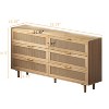 SeaCamel 51.18" 6-Drawer Rattan Storage Cabinet - Natural Style for Bedroom & Living Room - 3 of 4