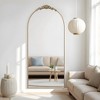 71"x31" Gold Arched Mirror, Aluminum Alloy Full-Length Mirror with Stand, Vanity Mirror for Bathroom, Bedroom, Living/Dressing Room - 3 of 4