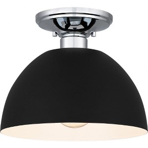 Quoizel Lighting Eason 1 - Light Semi-Flush Mount in  Earth Black - 1 of 4