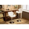 DOMETOUR Contemporary Faux Leather Bar Stools Adjustable Height Set of 2 - 4 of 4