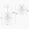 LNC Dgllnch 15-Lights 26" Gold Mid-Century Modern Sputnik  Integrated LED Chandelier, Polished Gold - 4 of 4
