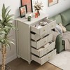 GDFStudio Biron Modern 45.28'' Fluted Wooden Dresser with 5 Drawers - 2 of 4
