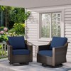 UPTION Outdoor Rattan Swivel Rocking Chair With Cushions - 4 of 4