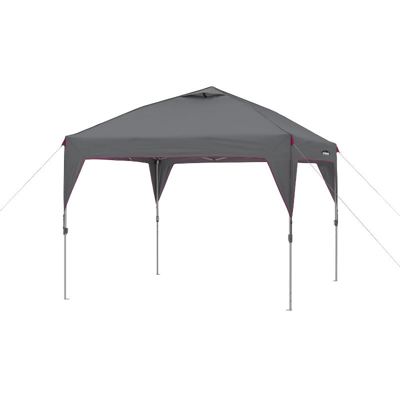 CORE Instant Canopy 10 x 10 Foot Outdoor Pop Up Shade Canopy Shelter Tent, Gray, 1 of 7