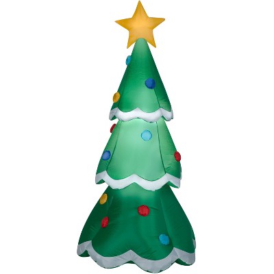 Gemmy Christmas Airblown Inflatable Tree, 7 ft Tall, Green