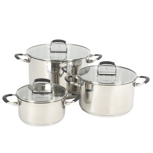 Oster Platinum Silverbolt 6 Piece Stackable Space-Saving Dutch Oven Sauce Pan Cookware Set - 1 of 4