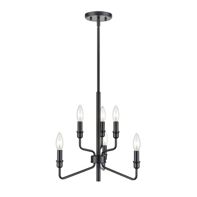 Elk Home Saginaw 6 - Light Chandelier in  Matte Black