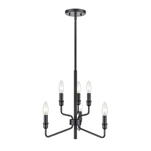 Elk Home Saginaw 6 - Light Chandelier in  Matte Black - 1 of 1